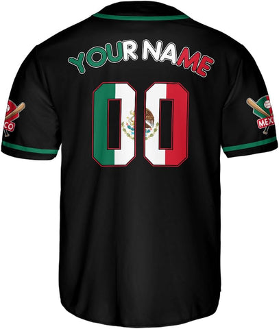 RoyalBro Personalized Mexico Baseball Jersey, Mexican Jersey for Men & Women, Mexican Flag Jersey, Mexico Shirt Camisas