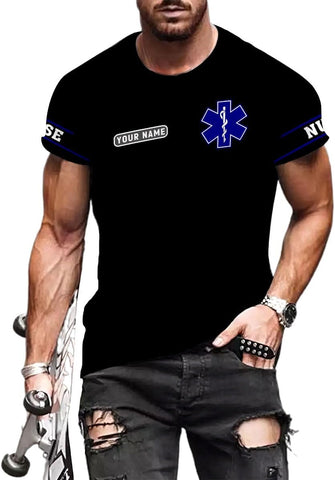 MoonArt Personalized Name Nurse Shirt Nurse Gifts Nurse Graduation Gift Funny Nurse T-Shirt Gift, Nursing Emergency Shirts