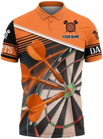 Personalized Name Dart 3D Polo Shirt, Dart Shirts, Mens Dart Shirts, Funny Dart Tshirts, Dart Team Shirts Gifts (Dart 1)