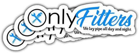 3Pcs Only Fitters We Lay Pipe All Day and Night Sticker Pipefitters Stickers Day and Night Stickers Gifts for Pipefitters Pipefitter Stickers and Decals for Laptop Bottle Phone Car Hard Hat 3"x3"