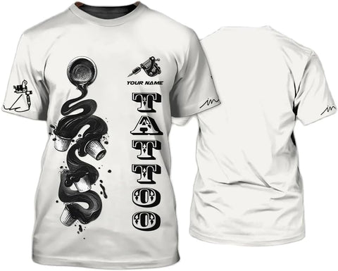 Personalized 3D Classic Tattoo Uniform Tshirt, Gift for Tattoo Men Shirts