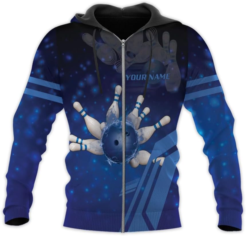 Pretyprints Personalized Bowling Shirt - Custom Bowling Gift for Women & Men