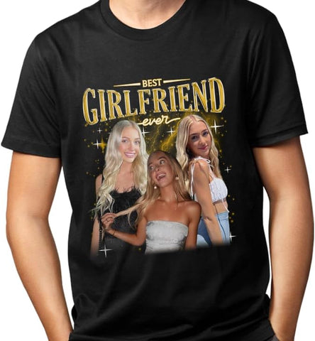 Personalized Your Own Bootleg Rap Tee Shirts for Girlfriend & Boyfriend, Custom Graphic Tees, Custom Your Text Birthday Gift