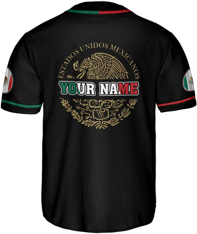 Mostefy Personalized Mexico Baseball Jerseys Mexican Eagle & Flag Shirt for Teams, Mexico Shirts for Men & Women Size S-5XL1