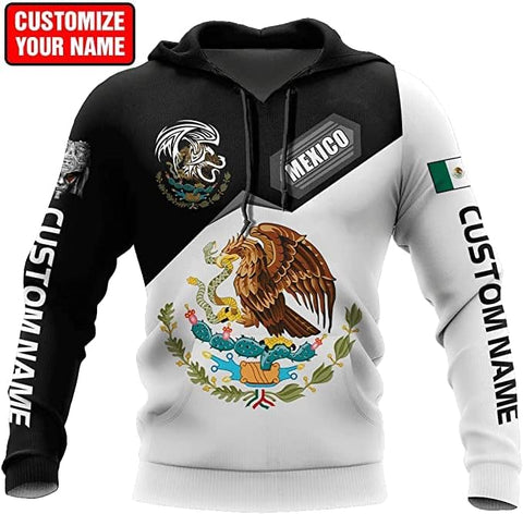 Personalized Name Mexican Hoodie 3D, Customized Mexican Hoodies for Men, Unisex Mexico Hoodie 3D, Mexico Hoodies for Men, Mexico Flag Gift for Women, T Shirt, Zip Up Hoodie, Sweatshirt HDM101