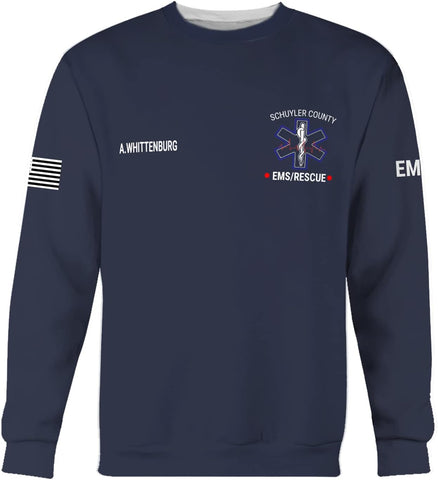Vybonz Customize Name EMS EMT Hoodie For Men And Women All Over Printed Sportwear T Shirt, Zip Up Hoodie, Sweatshirt