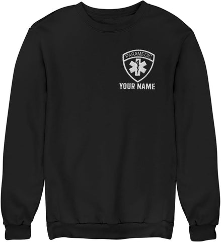 Leeprints Personalized EMT Embroidered Sweatshirt EMS Sweatshirt EMS Hoodie Paramedic Uniform Emergency Medical Technician
