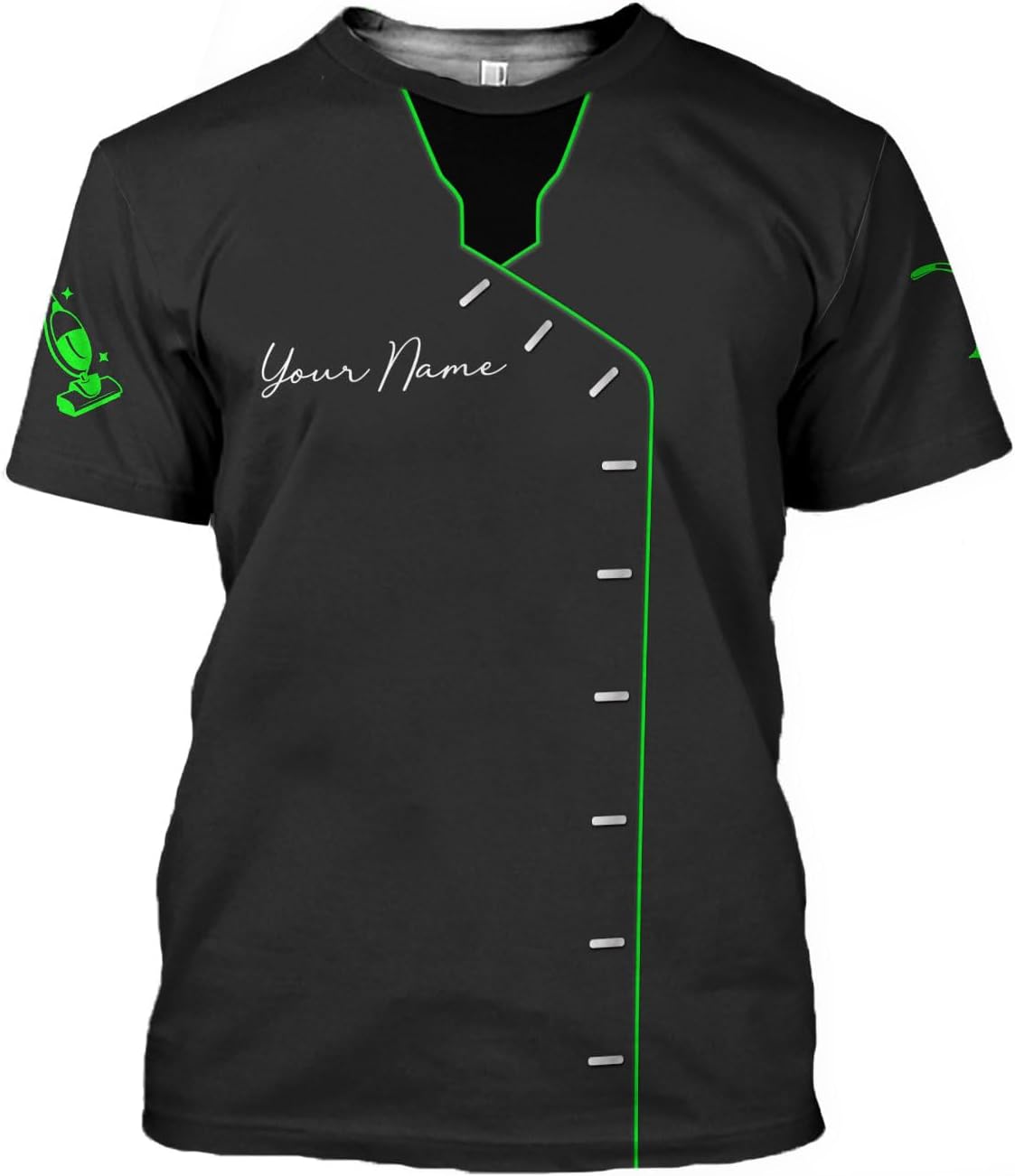 MoonArt Personalized Hoosekeeping Shirts 3D Over Print for Men & Women, Housekeeper House Cleaning Uniforms for Women