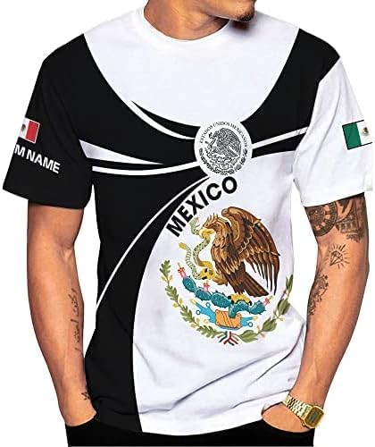 Personalized Mexican Shirts for Men 3D Customized Mexico Shirts for Men Mexico Shirts for Women Mexico Flag Shirt (RD43)