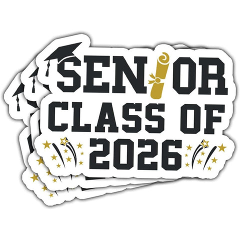 COMBO 3 PCS Class of 2026 Stickers, Graduation 2026, 2026 Senior- Stickers for Laptop Water Bottle Phone Car Window Helmet Vinyl Stickers