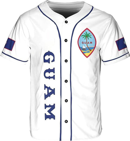 Parvii Personalized Guam Baseball Jersey Shirt, Guam Jersey, Guahan Flag Jersey, Guam Islander Pride Jersey for Men & Women