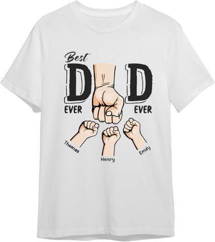 Personalized Dad Shirt, Custom Daddy Shirts for Men, Kids Hold Grandpa Hand Shirt Grandpa Shirt, Gifts for Father Day