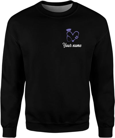 Custom Nurse 3D Shirt Personalized RN CNA Emergency Medical Technician Gift Nursing Emergency Shirts Registered Nurse Shirt