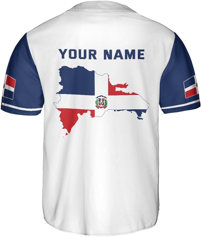 Podagree Personalized Dominican Republic Baseball Jersey Shirt,Team Name Republic Dominicana Baseball Jersey for Men,Women