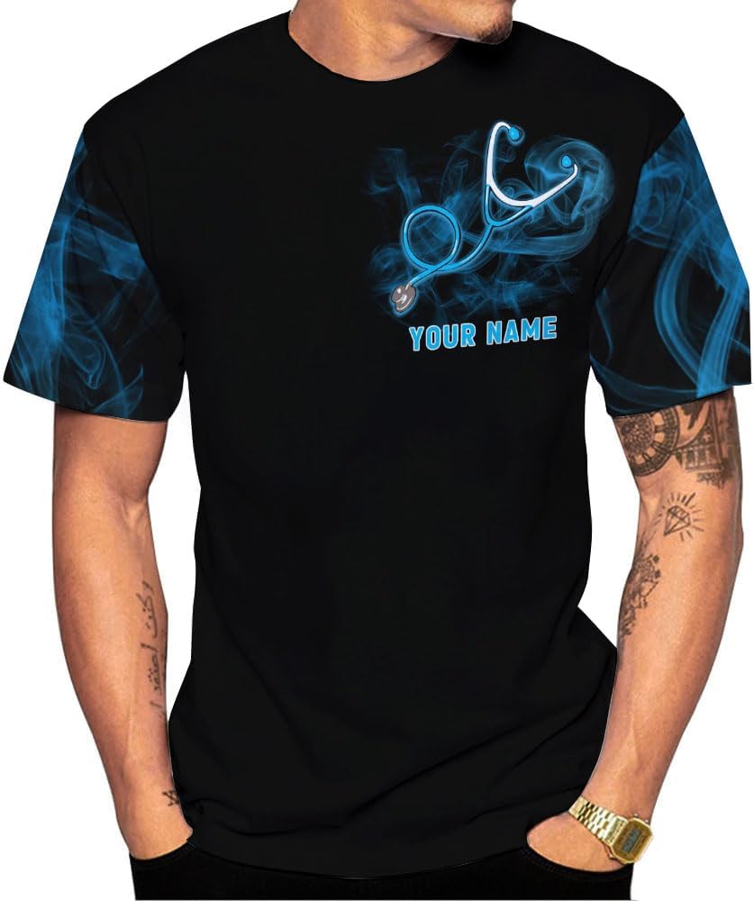 MoonArt Personalized Name Nurse Shirt Nurse Gifts Nurse Graduation Gift Funny Nurse T-Shirt Gift, Nursing Emergency Shirts