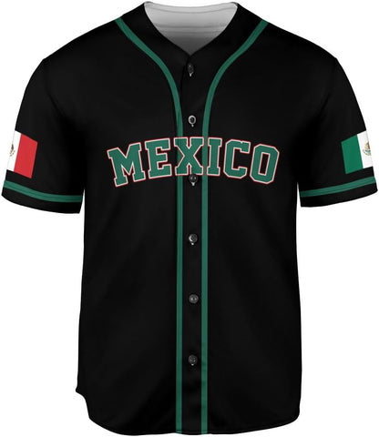 Mostefy Custom Mexico Baseball Jerseys Mexican Eagle & Flag Shirt for Teams, Mexico Shirts for Men & Women Size S-5XL