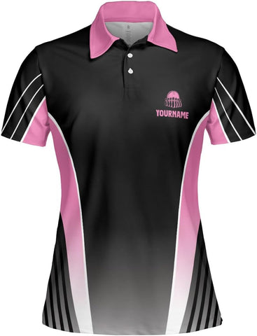 Personalized Bowling Shirts for Women, Custom Name Women Bowling Jersey, Ladies Bowling Polo Shirt for Team