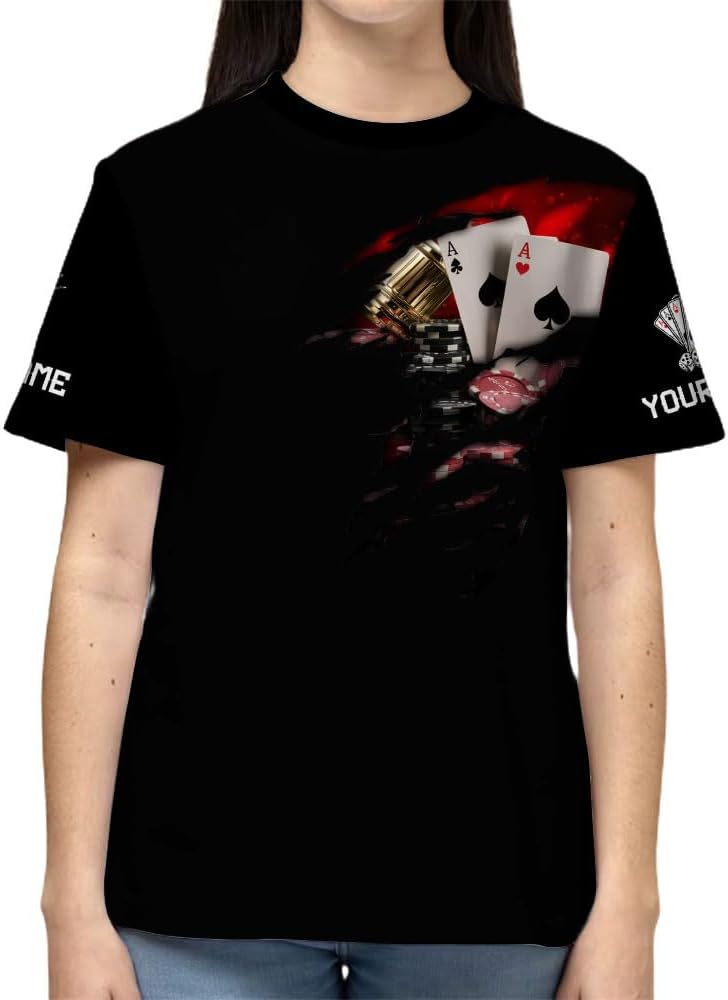 Royal Fight Personalized Poker Shirt 3D Funny Poker Shirt for Men Casino Poker Shirt Gifts Men Women Funny Poker Gift