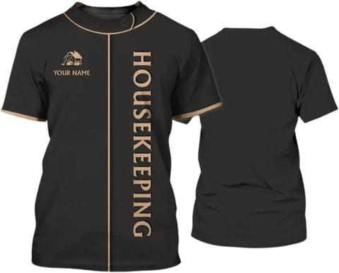 MAPrints Personalized Name Housekeeping Shirt 3D All Over Print, Cleaning Service Tshirt, Gifts for Housekeeper Men and Women