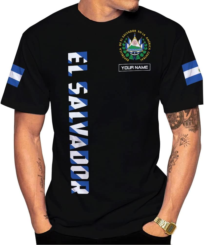 Personalized El Salvador Flag Shirt - Men & Women Salvadorans Pride Tshirt