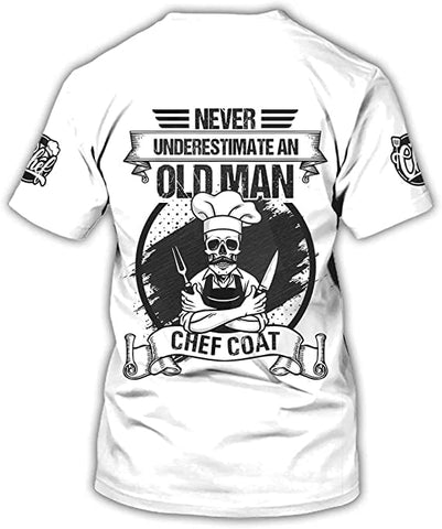 Personalized Chef Shirt Master Chef 3D Shirts Chef Gifts Custom Name Chefs Shirt for Men and Women, TShirt Chef Utility Shirt