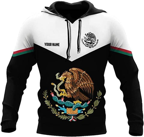 Personalized Name Mexican Hoodie 3D, Customized Mexican Hoodies for Men, Unisex Mexico Hoodie 3D, Mexico Hoodies for Men, Mexico Flag Gift for Women, T Shirt, Zip Up Hoodie, Sweatshirt HDM95
