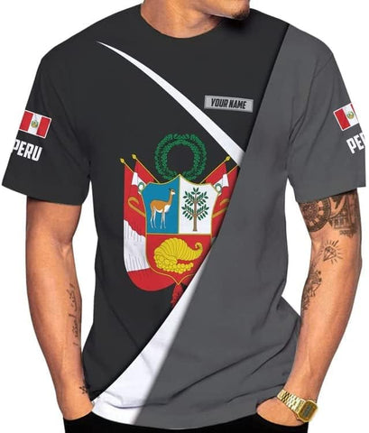Personalized Peru Shirts for Men,Peru Mens Shirt, Peru Flag Shirt, Peruvian T Shirt, Peru Jersey, Peruvian Shirts