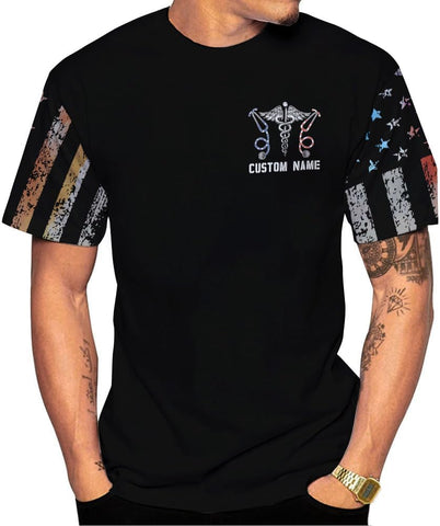 MoonArt Personalized Name Nurse Shirt Nurse Gifts Nurse Graduation Gift Funny Nurse T-Shirt Gift, Nursing Emergency Shirts