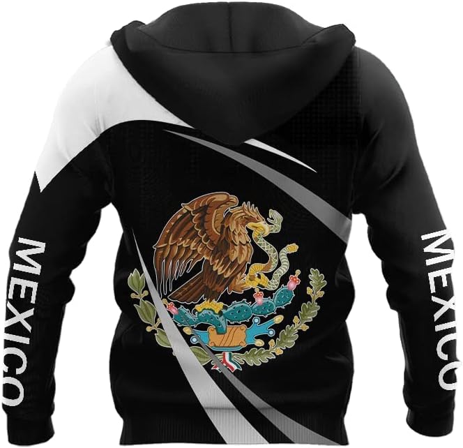 Personalized Name Mexican Hoodie 3D, Customized Mexico Hoodies for Men & Women