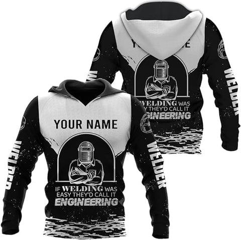 MAPrints Personalized Welder Hoodies, Welder 3D Hoodie Welding Shirt Hoodie, Tshirt, Zip Hoodie, Sweatshirt For Men Women