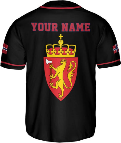 Podagree Personalized Norway Baseball Jersey Shirt Norwegian Pride Flag Roots Norwegian Jersey Soccer for Men and Women