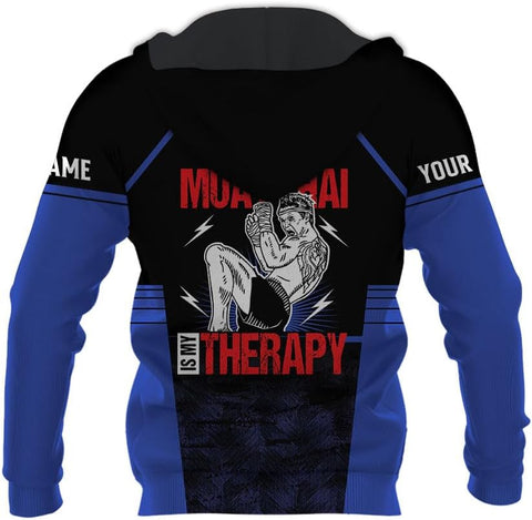MAPrints Personalized Name Boxing Hoodies, Muay Thai Pride Sweatshirt