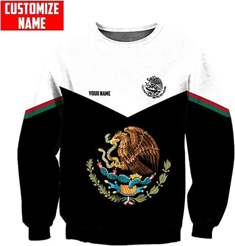 Personalized Name Mexican Hoodie 3D, Customized Mexican Hoodies for Men, Unisex Mexico Hoodie 3D, Mexico Hoodies for Men, Mexico Flag Gift for Women, T Shirt, Zip Up Hoodie, Sweatshirt HDM95