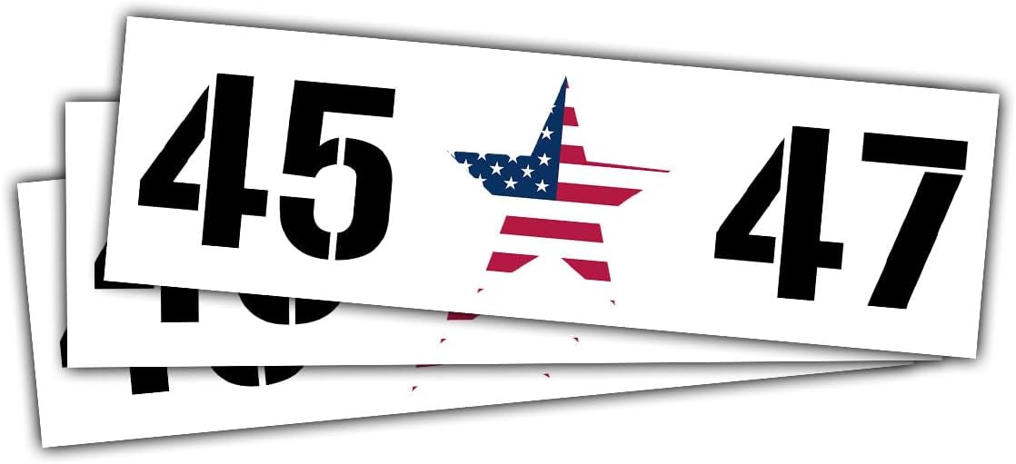 (3pcs) 45 47 Trump 2024 Decal Bumper, Trump 45 47 Decal, Sticker Die-Cut Waterproof Vinyl Sticker for Laptop Water Bottle Phone Window Helmet Decal Gifts 5