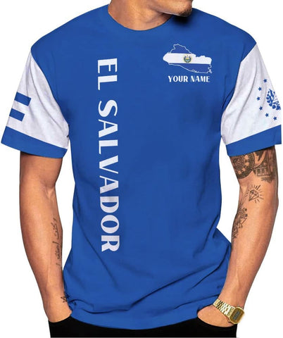 Personalized El Salvador Flag Shirt - Men & Women Salvadorans Pride Tshirt