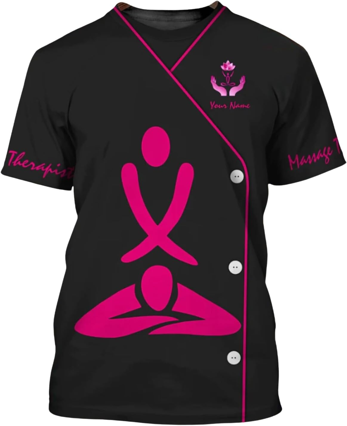 MAPrints Personalized Massage Therapist T Shirt 3D All Printing, Massage Shirt, Massage Therapist Shirts for Women S-5XL