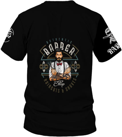 Personalized Barber Shop Shirt 3D Barber Shirts Hairdresser Haircutting Hairstylist Custom Salon Barber Tshirt Pole Scissors