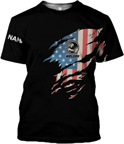 Personalized Welder Shirt Custom Welder Shirts Welding 3D T Shirts Welder Tshirt for Men and Women