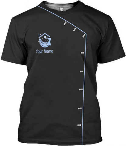MoonArt Personalized Hoosekeeping Shirts 3D Over Print for Men & Women, Housekeeper House Cleaning Uniforms for Women