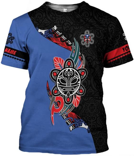 Woseprints Personalized Name Puerto Rico 3D Shirt, Puerto Rico Flag T-Shirt for Men & Women