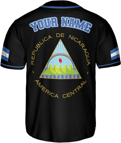 Personalized Nicaragua Baseball Jersey, Custom Nicaragua Baseball Jersey for Men & Women, Nicaraguan Camisas Shirt