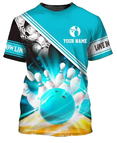 Custom Bowling Shirt Personalized Name Shirts Gift for Women & Men Womens Polo Team 3D Unisex Jersey Short Sleeve Funny