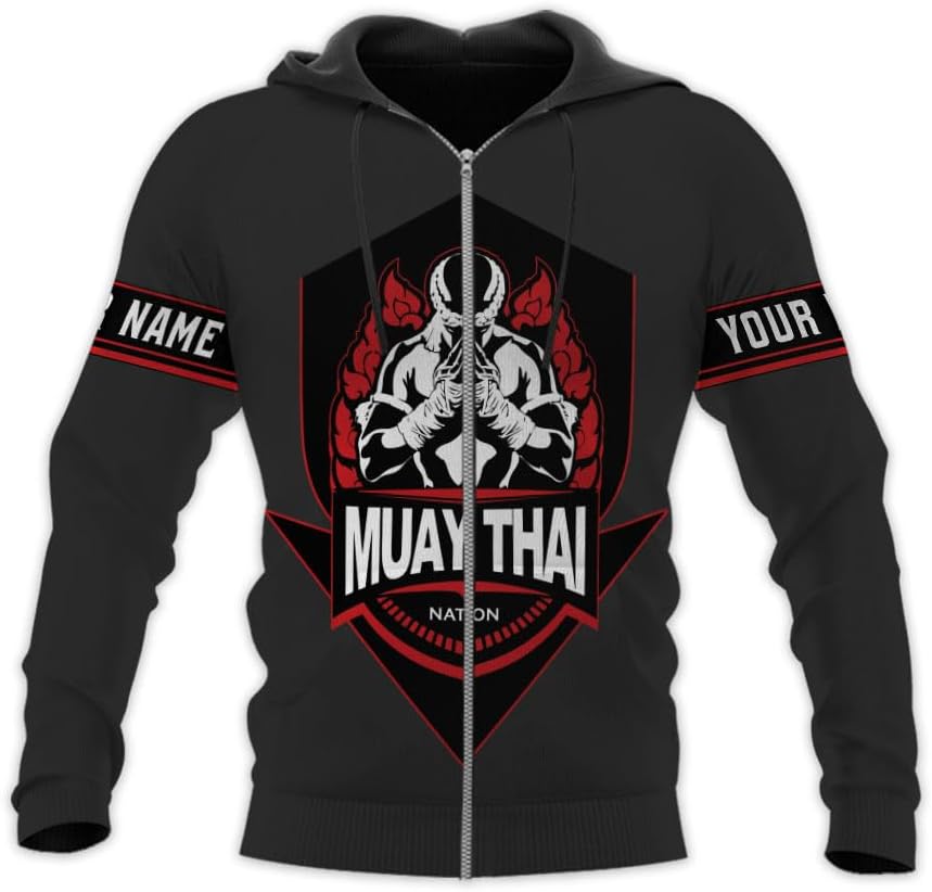 MAPrints Personalized Name Muay Thai Pride Shirt for Men
