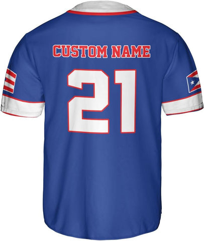 Personalized Puerto Rico Baseball Shirt,Customized Team Name Puerto Rican Baseball Jersey for Men,Women S-5XL