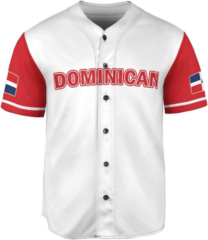 Podagree Personalized Dominican Republic Baseball Jersey Shirt,Team Name Republic Dominicana Baseball Jersey for Men,Women