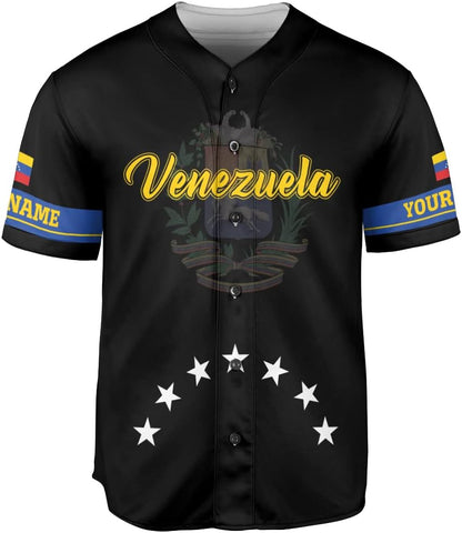 Custom Venezuela Jerseys for Men Venezuela Flag T-Shirt Venezuela Coat of Arms Shirt Venezuelan Pride Venezuela Flag Jerseys