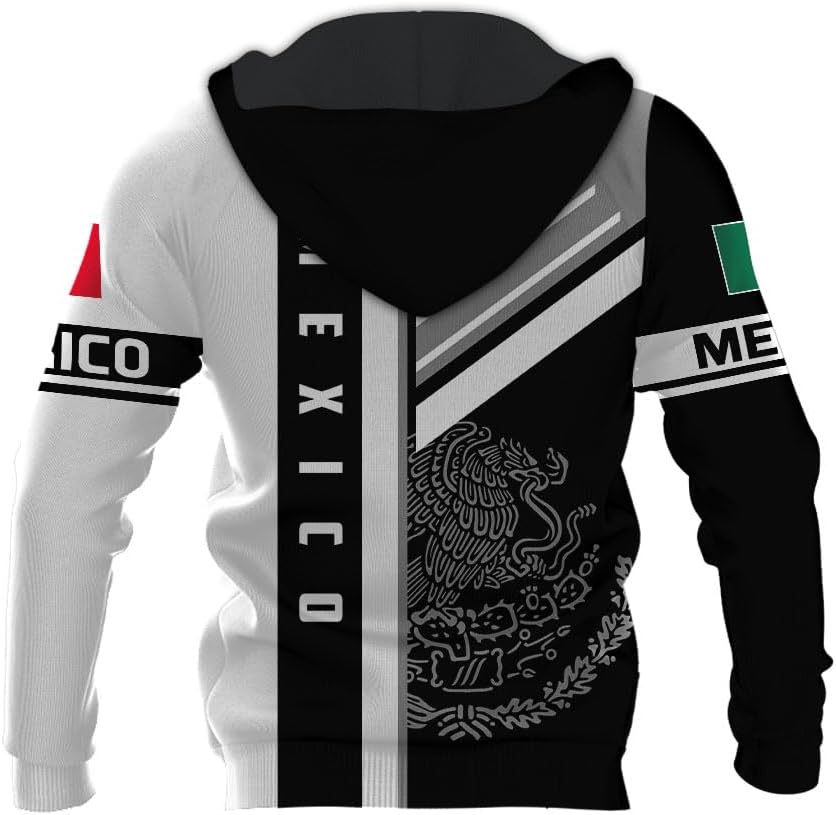 Mostprints Personalized Name Mexican Hoodie 3D, Mexican Hoodies for Men, Unisex Mexico Hoodie, Mexico Hoodies for Men