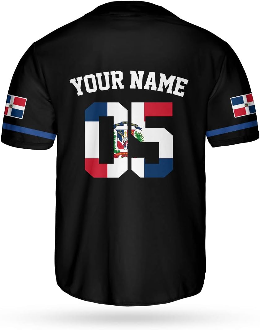 Personalized Dominican Republic Baseball Jersey Shirt,Team Name Republic Dominicana Baseball Jersey for Men and Women