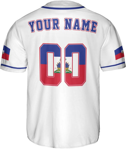 Personalized Name Haiti Baseball Jersey, Haitian Baseball Jersey for Men Women, Haitian Pride Jersey Shirt