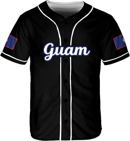 Parvii Personalized Guam Baseball Jersey Shirt, Guam Jersey, Guahan Flag Jersey, Guam Islander Pride Jersey for Men & Women